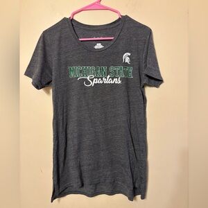 Michigan State Spartans Gray T-Shirt MSU Size S